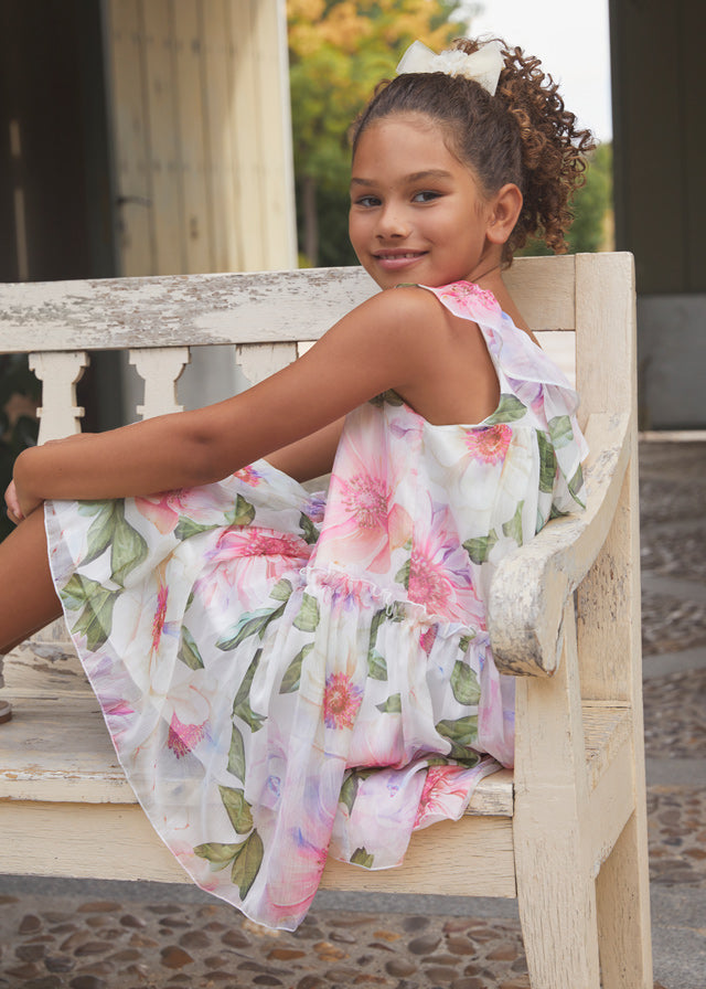 Junior | Abito in chiffon stampato