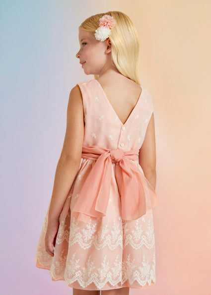 Junior | Abito in organza con ricamo